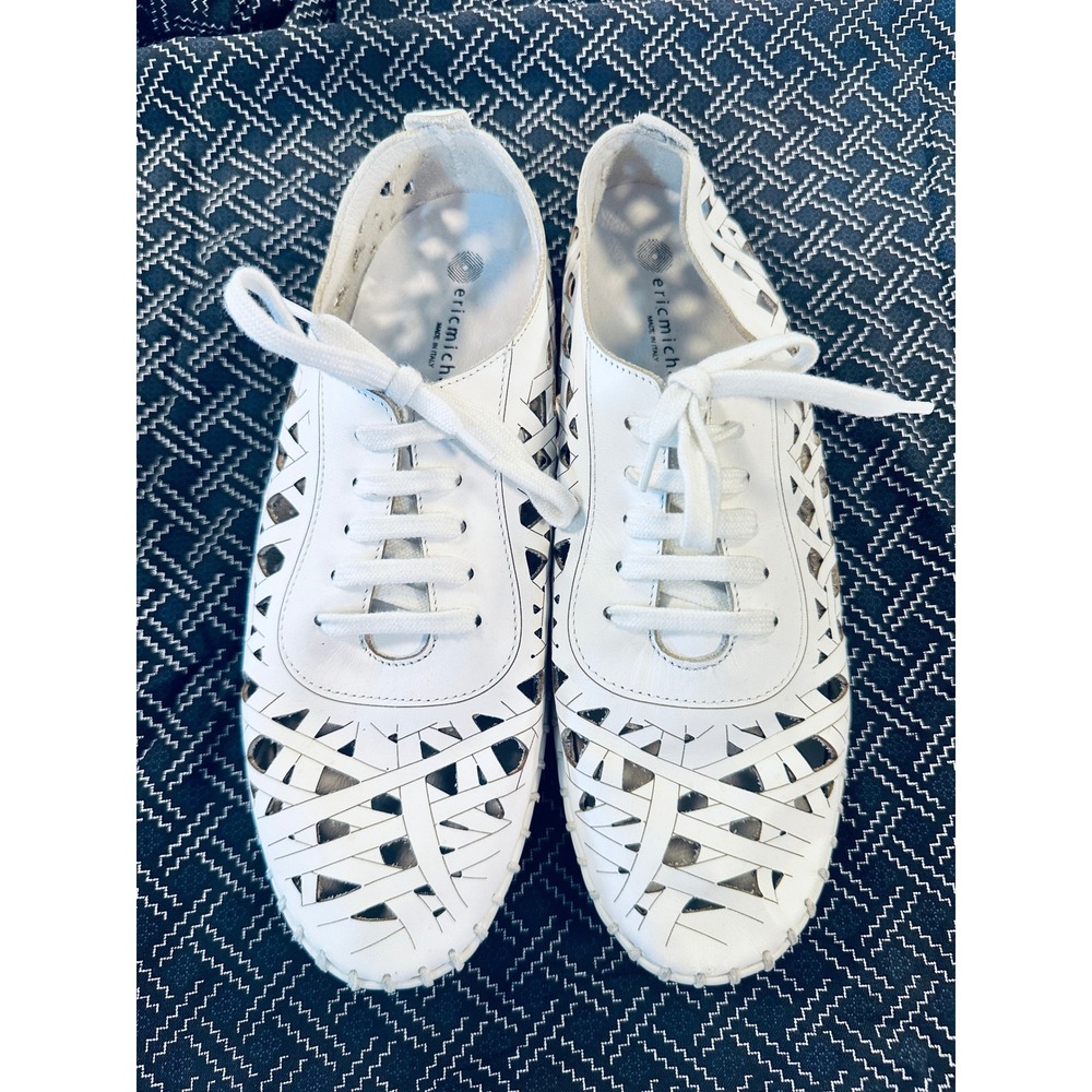 Eric Michael Sneakers Womens White NWOT Leather Made in Italy Size 40 (US 9.5)